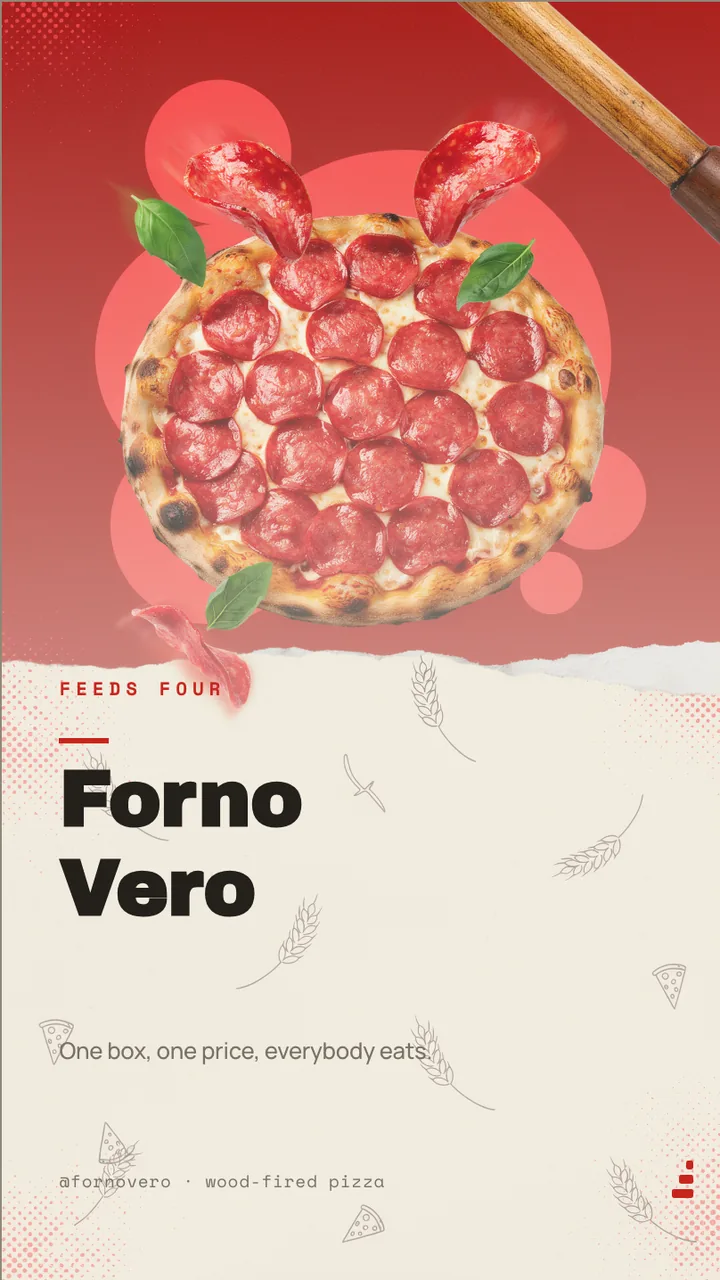 Pizzeria family combo offer board · Portrait digital signage template preview