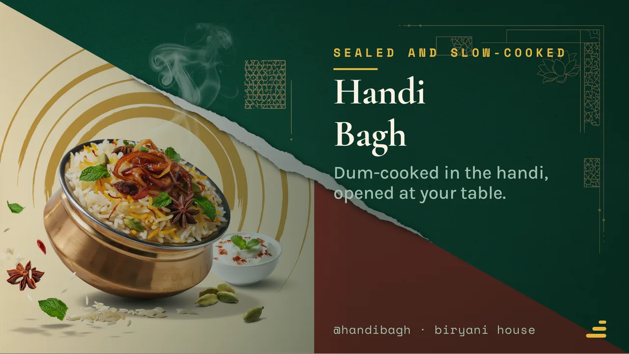 Biryani house dum special board · Landscape digital signage template preview
