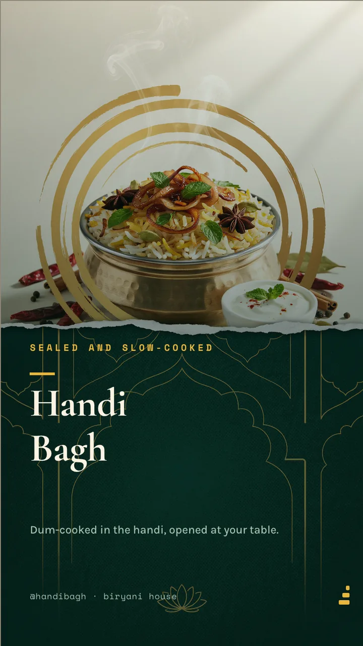 Biryani house dum special board · Portrait digital signage template preview